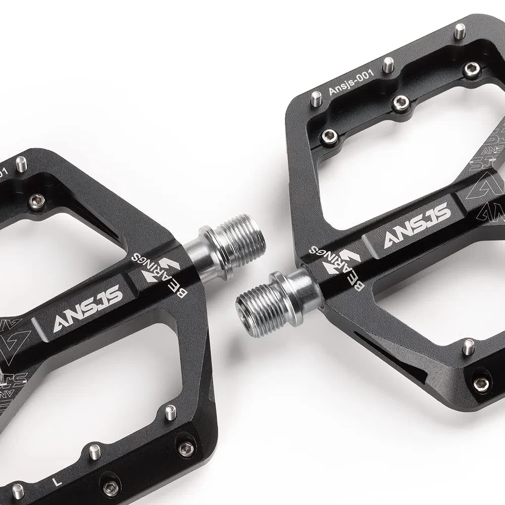 Pédales Plates VTT Pédales de Vélo Ultraléger,9/16" Pédales Vélo Route BMX Clous Antidérapants Alliage d'Aluminium Cyclisme