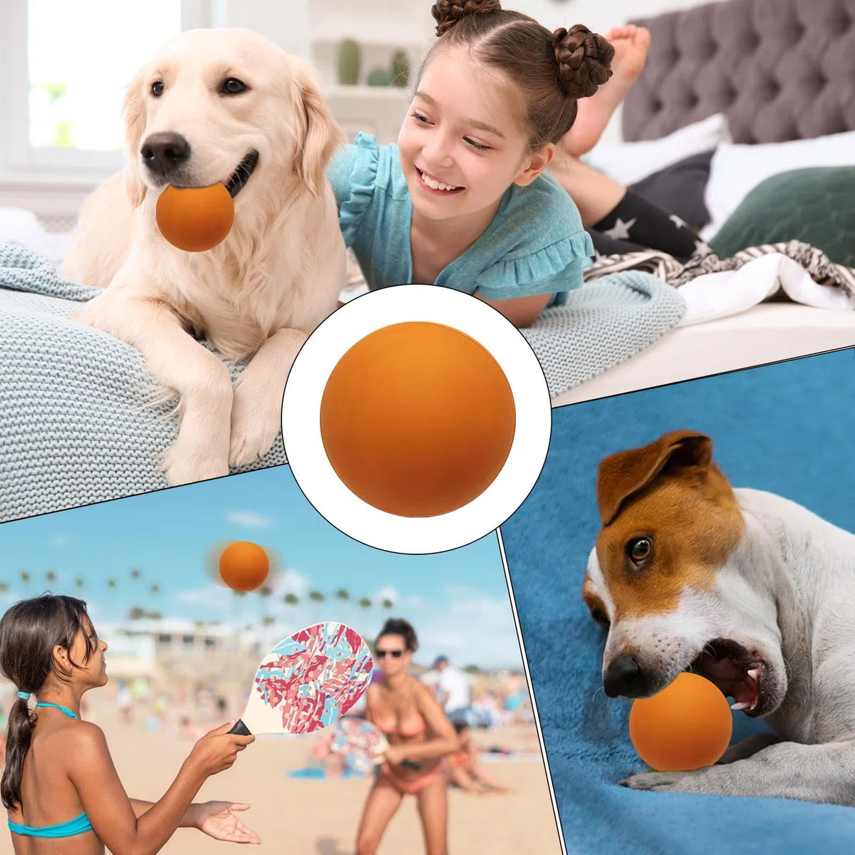 Balle de squash BOLLE - Petites boules de citrouille | Haute visibilité pour sports de plein air Balle creuse en caoutchouc | Portable Dot Bounce Rubber Hollow | Entraînement de joueurs pro