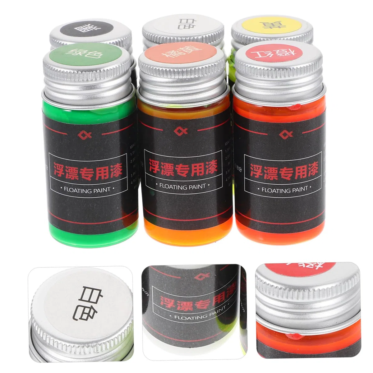 POPETPOP 6pièces Lot de Peintures Fluorescentes pour Flotteurs De Peinture à Huile pour Leurres Grossissants