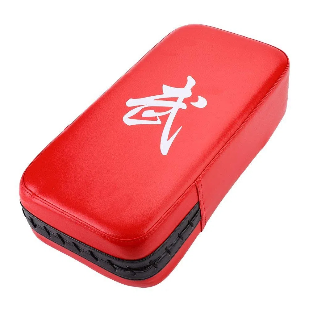 Cible de frappe avec bande de poignet et cuir PU durable pour boxe, muaythaï, karaté, kickboxing et entraînement de pied