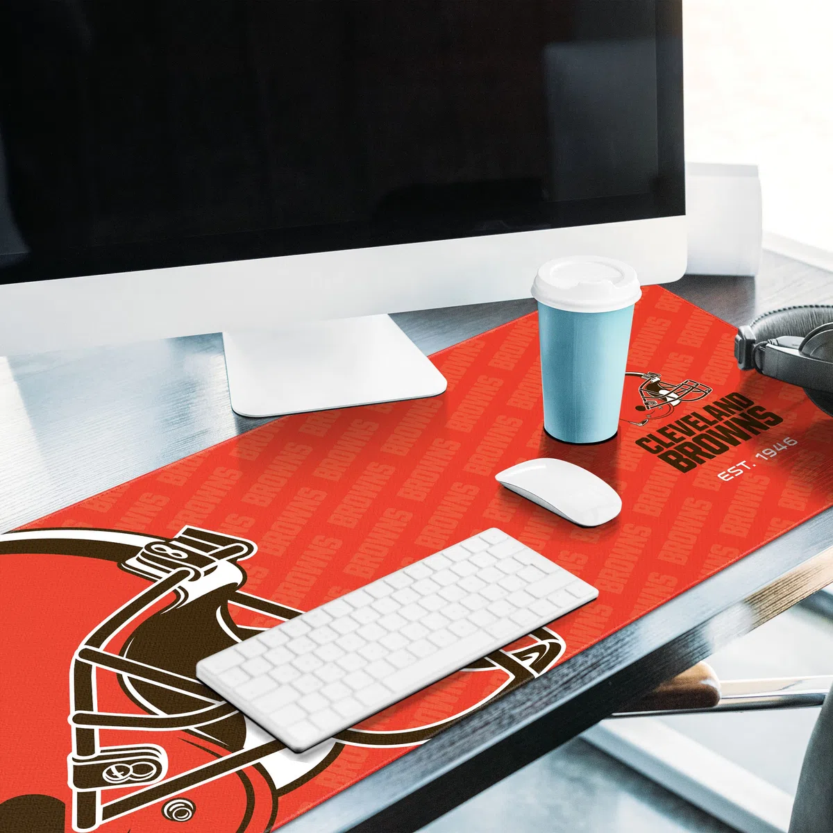 YouTheFan Tapis de bureau à logo NFL Cleveland Browns