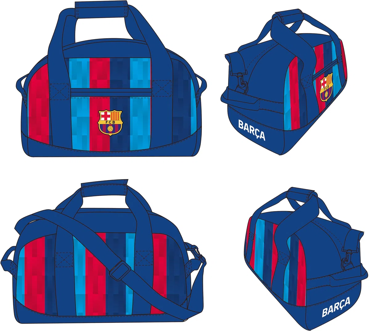 FCB 506023001 FC BARCELONA Sac de Sport, Blue