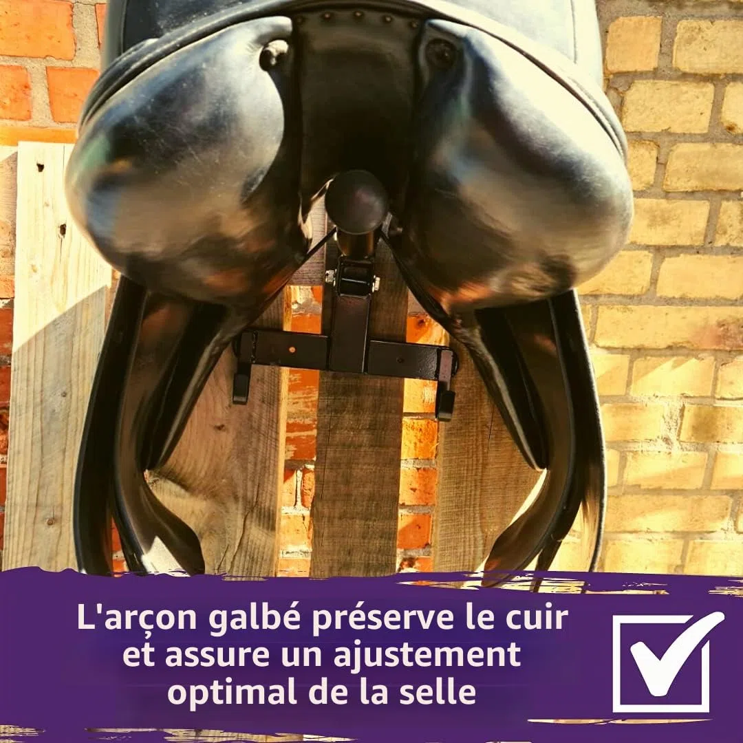 Pferdelinis Support de selle pliable à suspendre pour cheval | Support de selle à retirer | Support de selle portable | Noir (1 x noir)