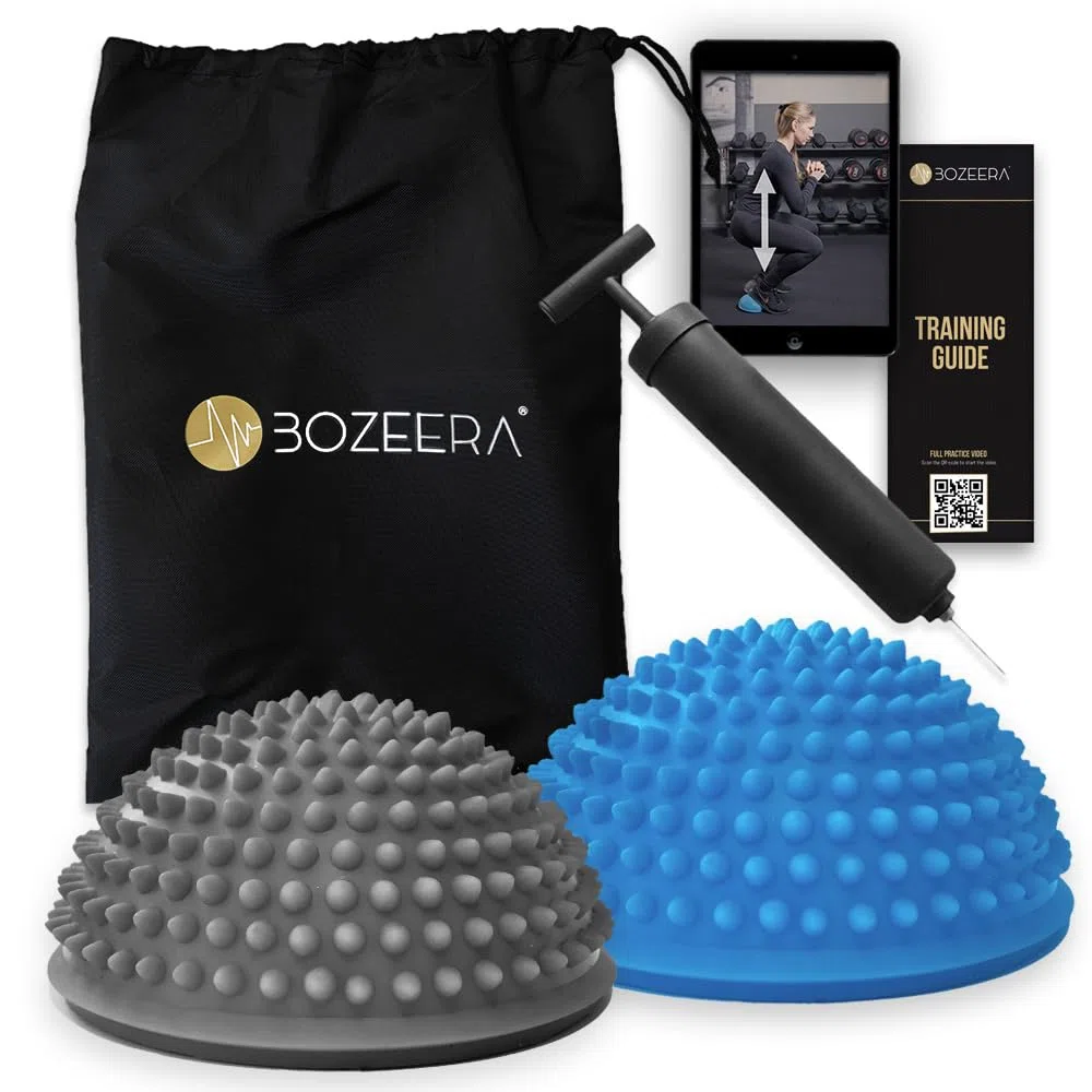 [BOULE D'ÉQUILIBRE HÉRISSON - 2X] 2X Balle Herission Equilibre pour Enfants et Adultes - Coussin D’ Equilibre - 2x Coussin Picots avec Instructions Vidéo Gratuites, Pompe, Poster et Sac: Premium Set