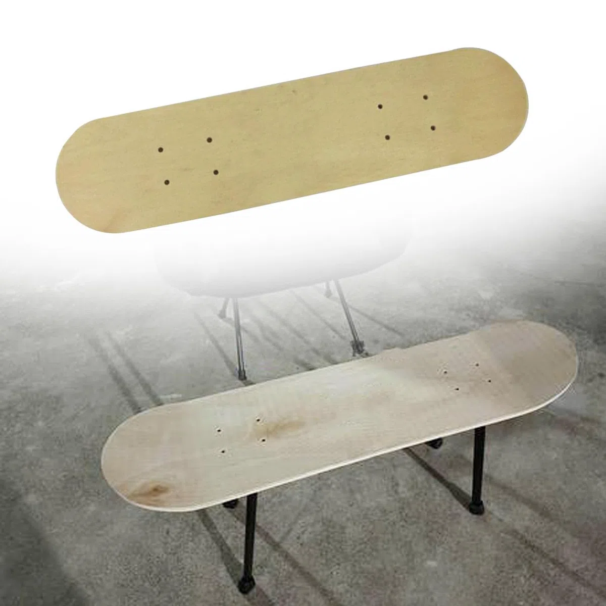 Qianly Terrasse de Skateboard en érable, Planche Vierge pour décoration et Utilisation Quotidienne