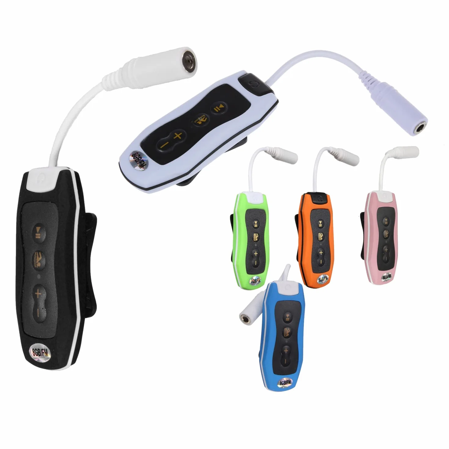 Persistence 8GB Lecteur MP3 Natation Plongee sous-Marine Spa Radio + FM Etanche Casque Orange