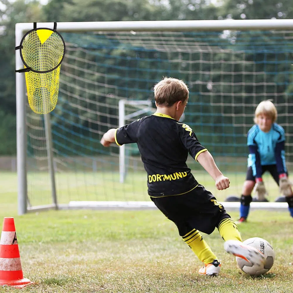 2 Pièces Filet de Cible de Football, 45 * 60cm Cible de Football Top Bins avec Sangles Réglables, Buts d'Entraînement pour Précision pour Adultes et Enfants pour Jardin, But de Football