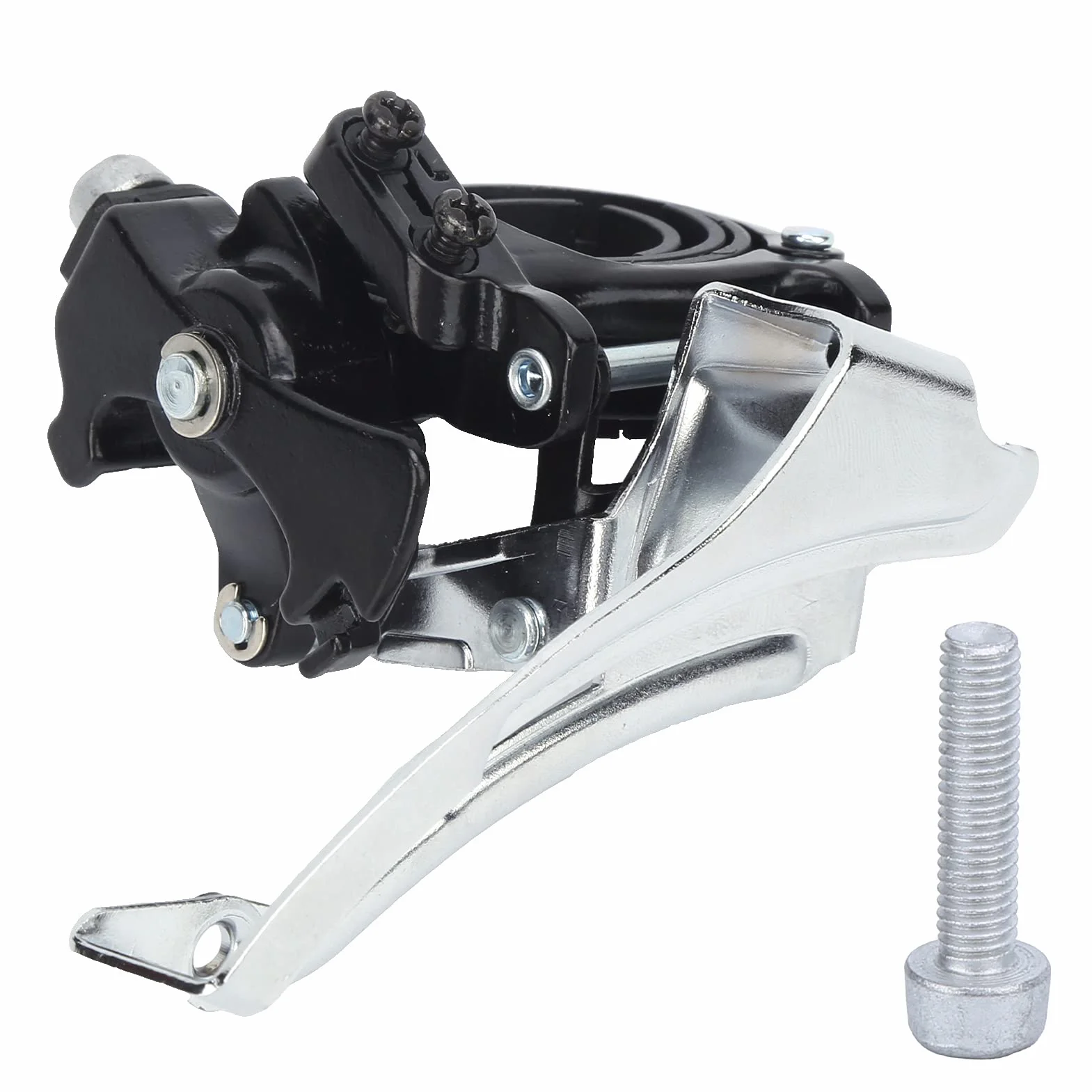 Alomejor Dérailleur Avant Dérailleur Avant VTT en Acier à Haute Teneur en Carbone pour Plateaux à Trois Dents de 42-34-24T et 42-32-22T