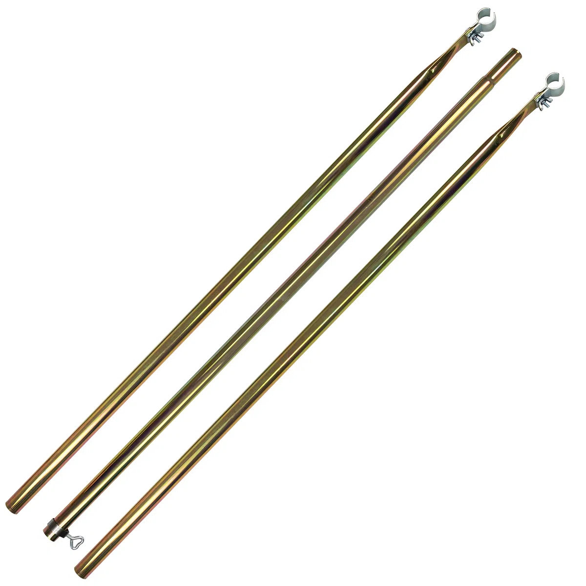 3 pièces de Tente/véranda Barre télescopique jusqu'à 290 cm, 2 pinces : Auvent Armature Barre télescopique barre Véranda Caravane de Tente
