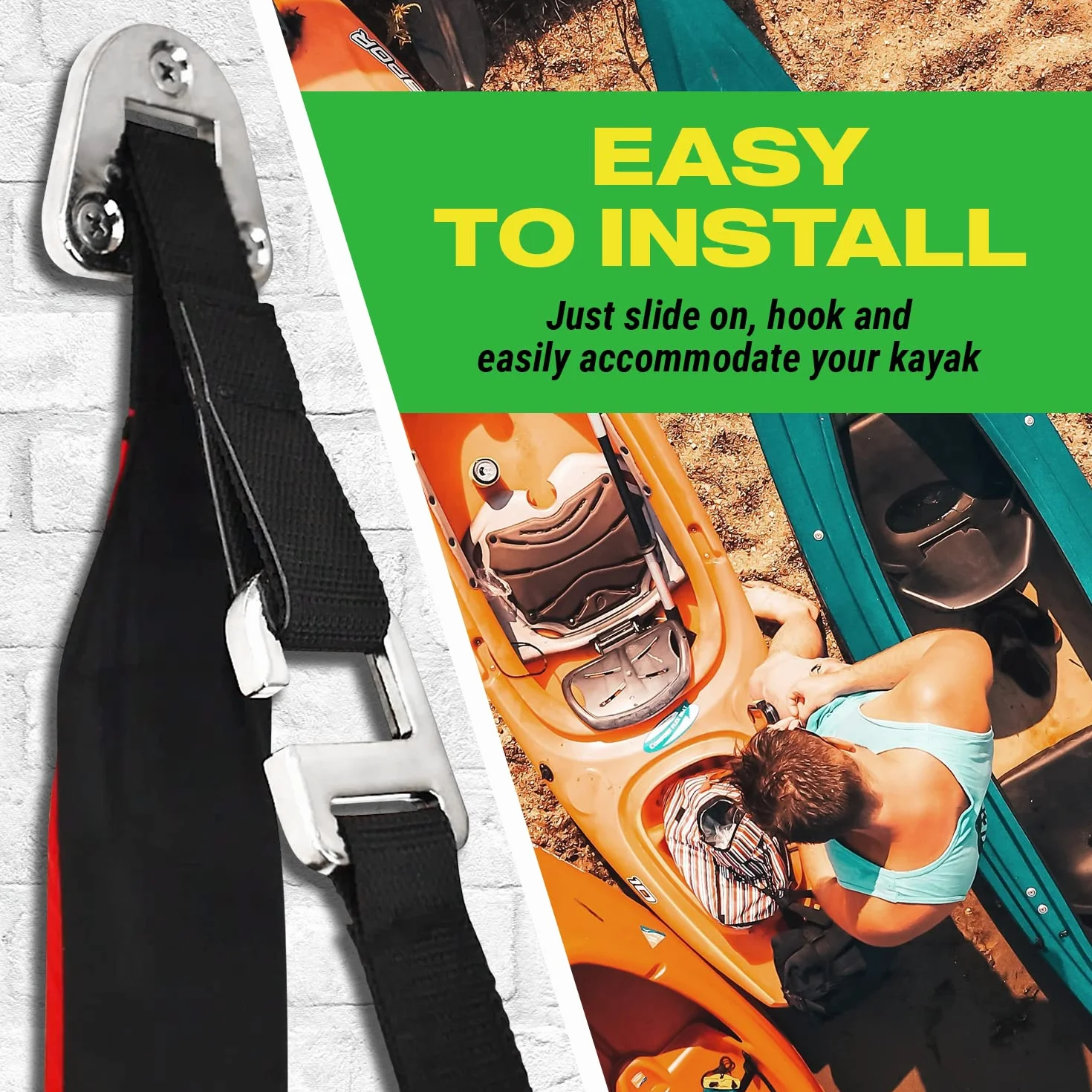COR Surf Support pour Kayak | Porte-Kayak Support Mural de Rangement pour Pagaie Capacité Max 70kg