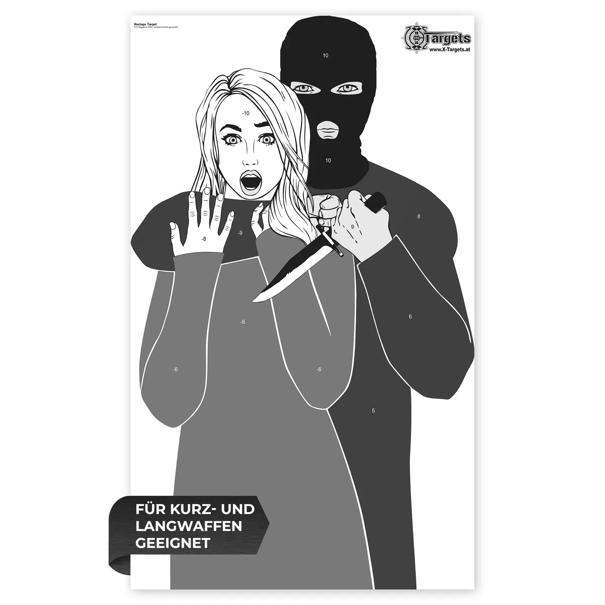 Grande cible Hostage Target, 53 x 84 cm, papier 120 g/m²