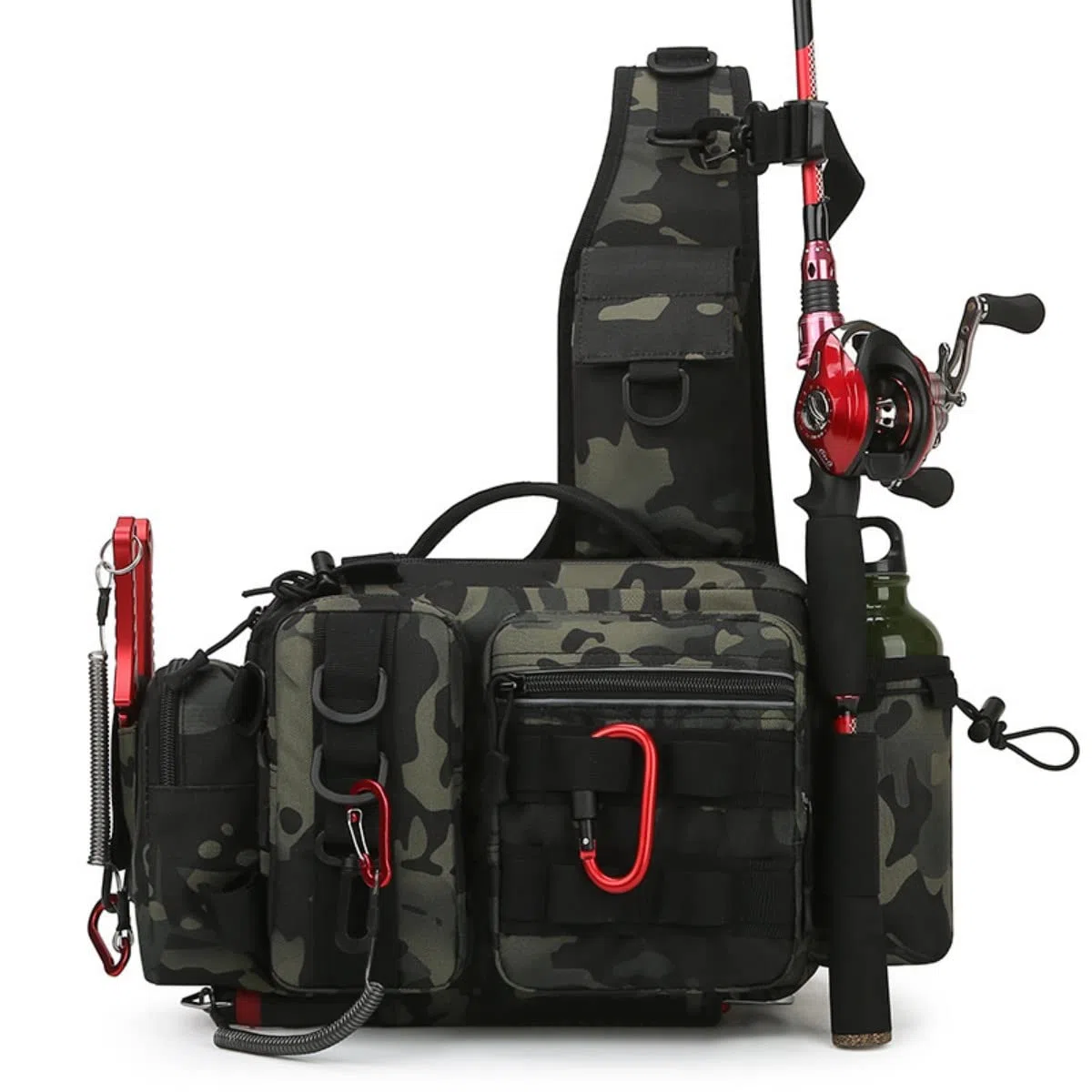 Sac à outils de pêche, sac de rangement de matériel de pêche, sac à dos de pêche léger, sac à outils pour la pêche, la randonnée, la chasse, le camping