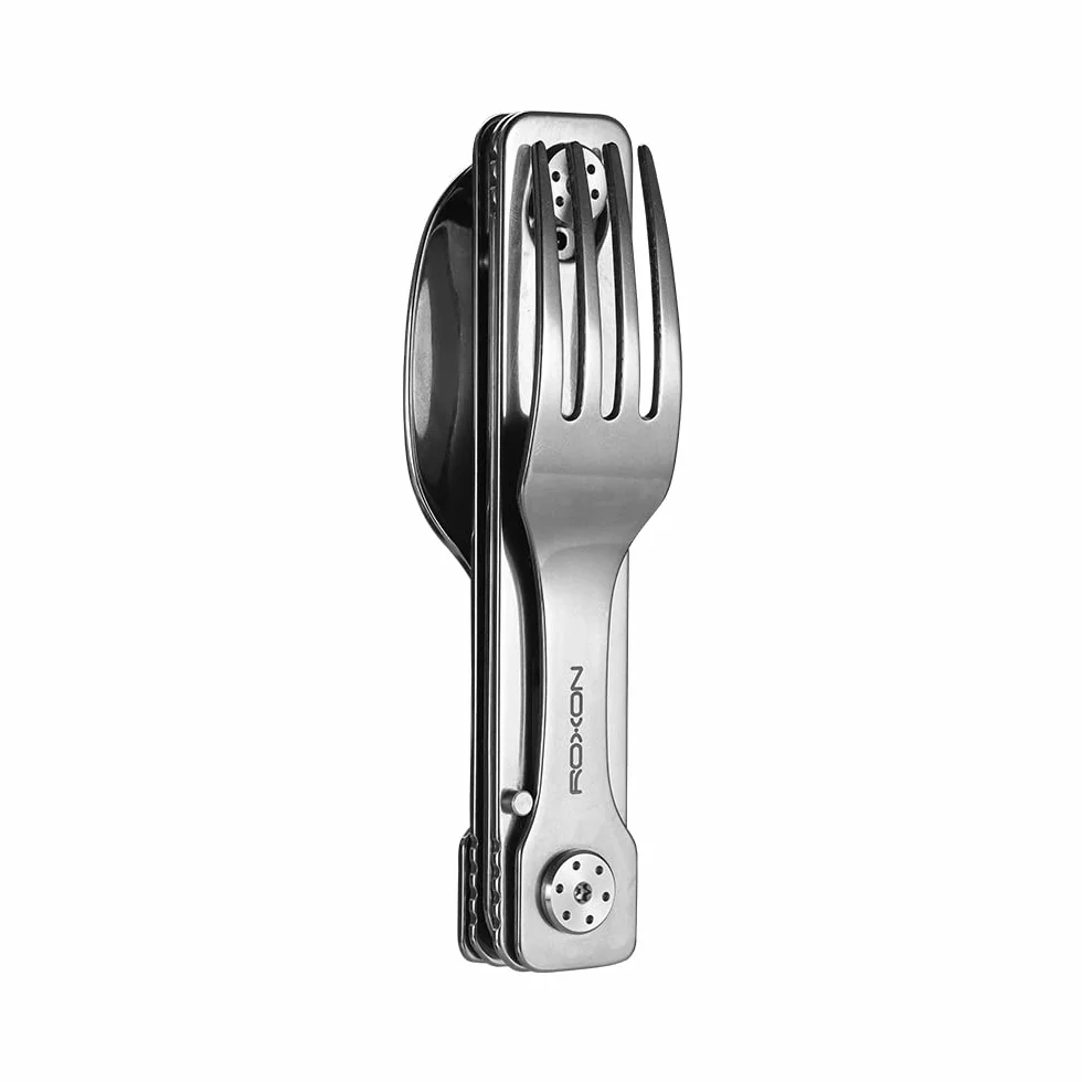 ROXON C1 3 en 1 Acier inoxydable Couteau et cuillère détachables pour Le Camping, adapté au Camping et à la randonnée