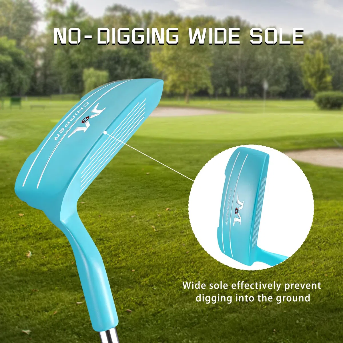 MAZEL Chipper Club Pitching Wedge pour homme et femme, 36/45 degrés – Sauvez les coups du jeu court, main droite