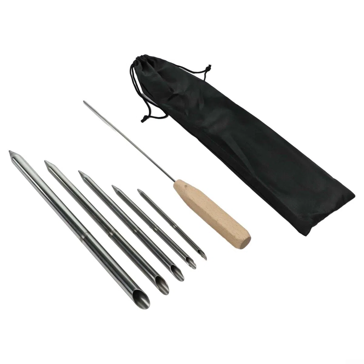 Kit de 6 outils d'épissure de corde, avec aiguilles de laçage en acier inoxydable pour le tressage et le travail FID, 5 tailles pour les fids et tige de poussée pour corde de treuil synthétique