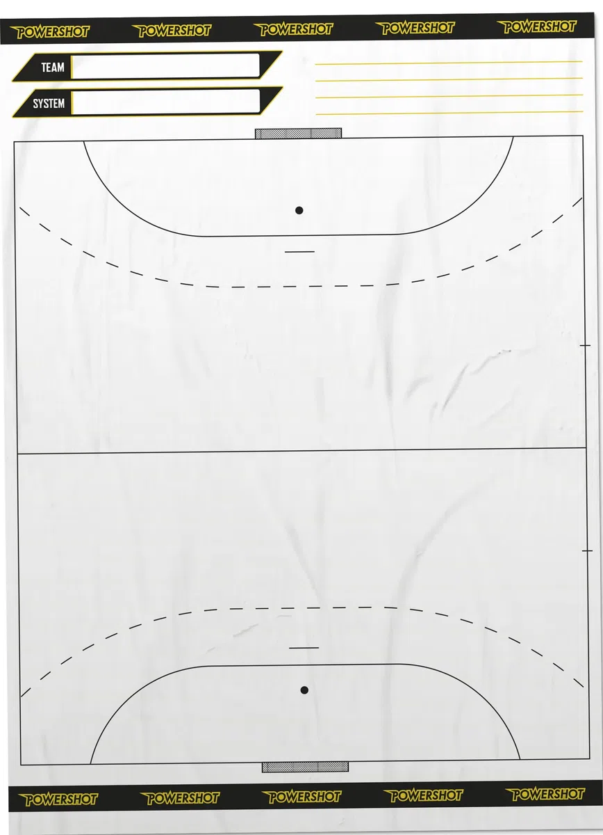 Rouleau Feuille Tactique Handball - Terrain Entier - Feuille vestiaire Handball