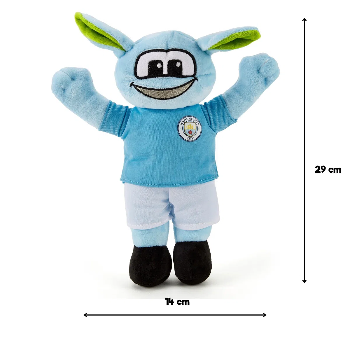 The Gift Scholars Mascotte Moonchester de Man City - Peluche écologique de 30 cm | Fans de Football sous Licence Officielle Manchester City