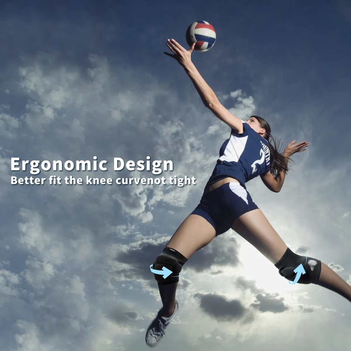 ONTYZZ Genouillère Volley Adulte Protege Genoux Adolescents Protection Genou Doux Genouillere Danse Haute Elasticité Epaississement Genouilleres Sport pour Handball VTT Yoga Basketball Genouillère XL