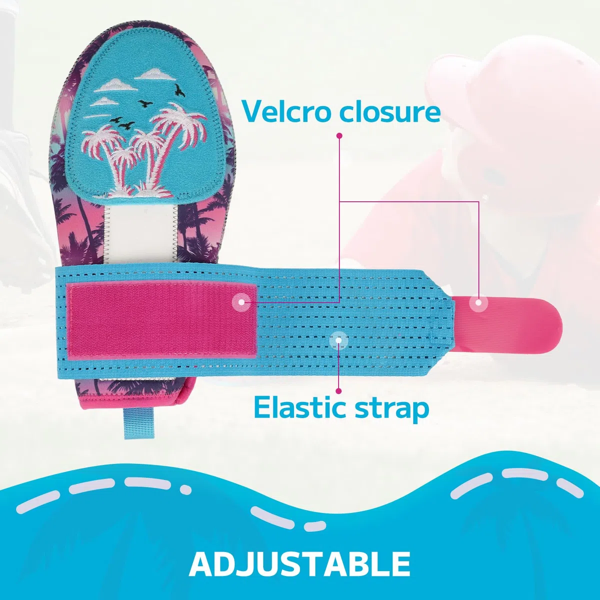 Gant de baseball coulissant pour adolescent, course à pied, softball, main droite/gauche, sangle de compression élastique rembourrée Magictape