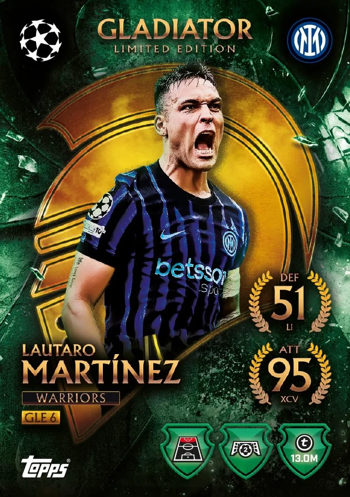 Topps UCC Match Attax 2025/26 – Mega Tin – Warriors – Contient 45 cartes Match Attax plus 3 cartes Gladiators LE exclusives.