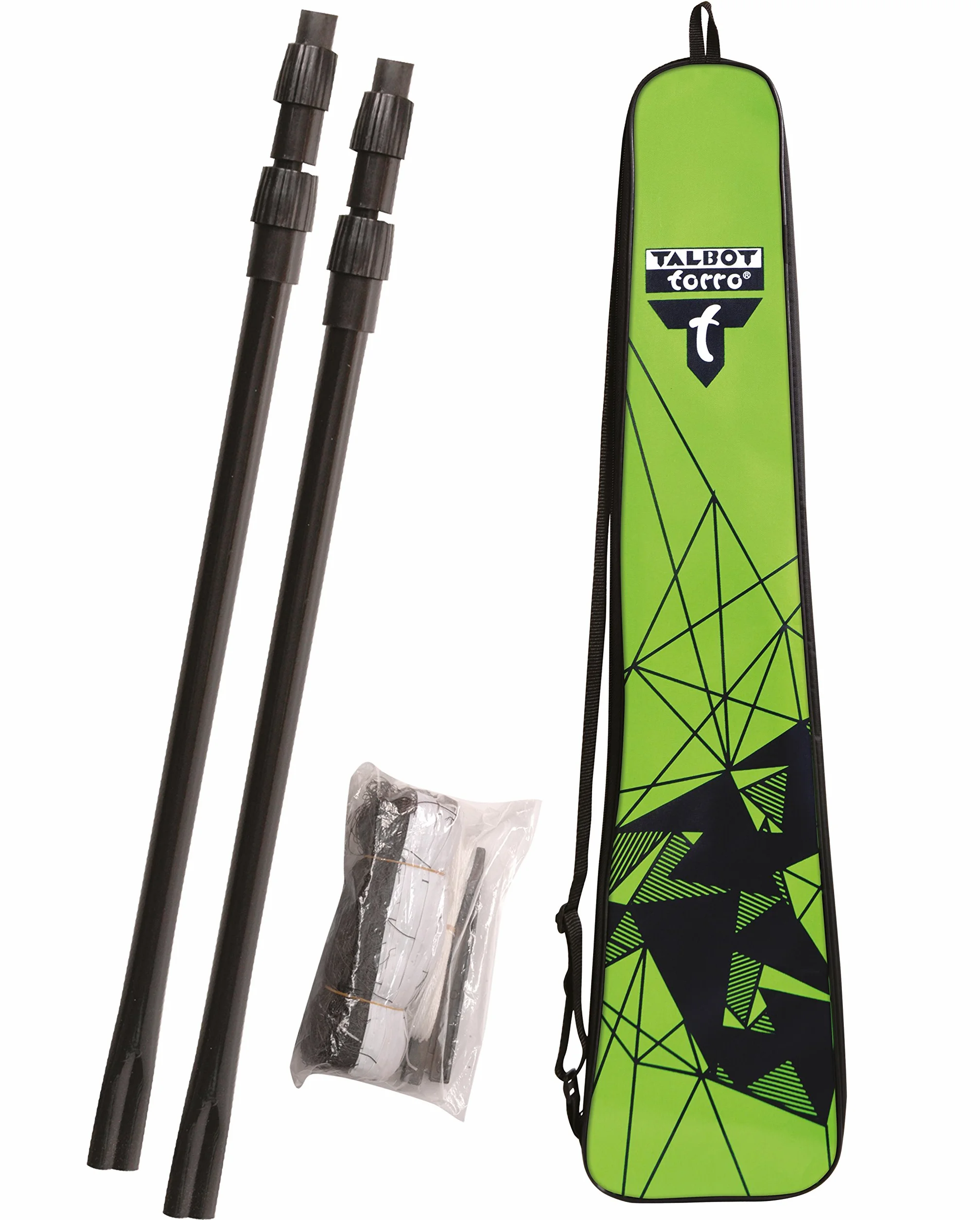 Talbot Torro Filet de Badminton Télescopique, Réglable en Hauteur: 1,25-1,55 m, Largeur 6,10 m, dans Un Sac, 449599, Noir