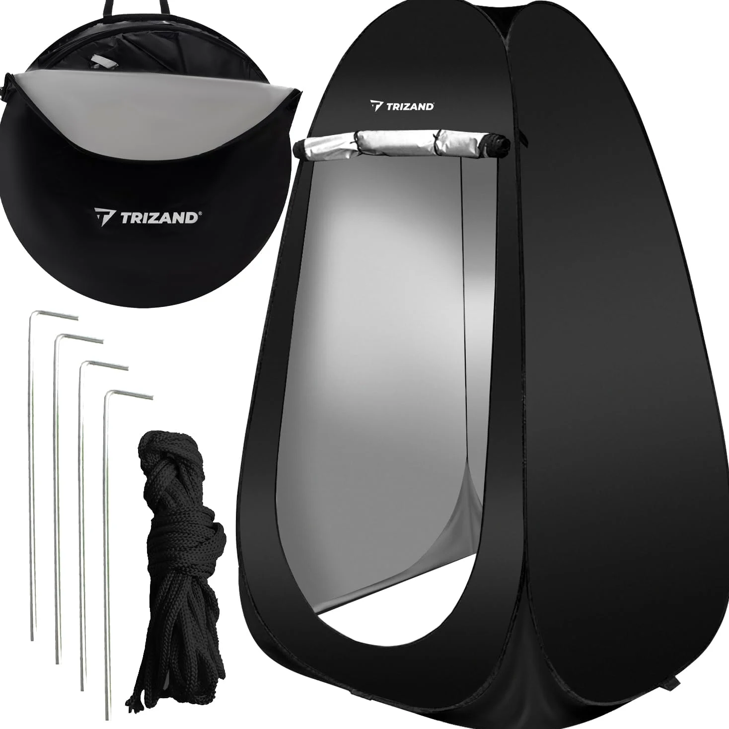 TRIZAND 23492 Tente de plage mobile avec sac de transport étanche opaque Pop Up Tente d'extérieur