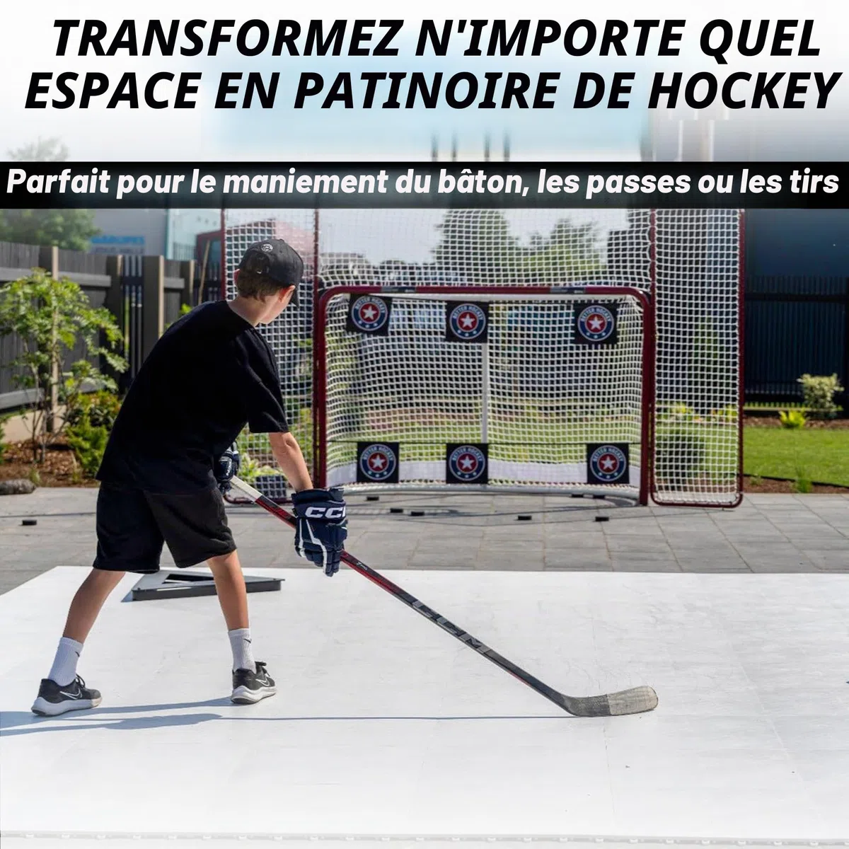 Better Hockey Extreme Dryland Dalles de sol – Panneaux de glace synthétiques pour hockey, aide à l'entraînement de qualité professionnelle pour le tir, les passes et la manipulation de bâtons