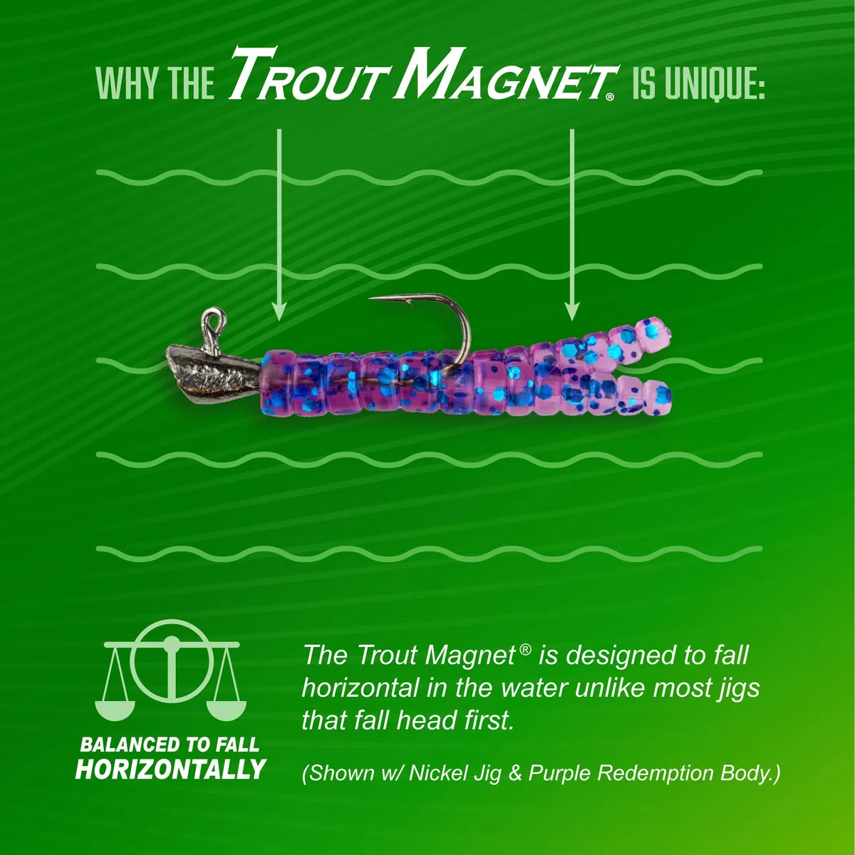 Trout Magnet Kit de pêche 82 pièces néon Comprenant 70 appâts à Truite et 12 hameçons, Taille 8