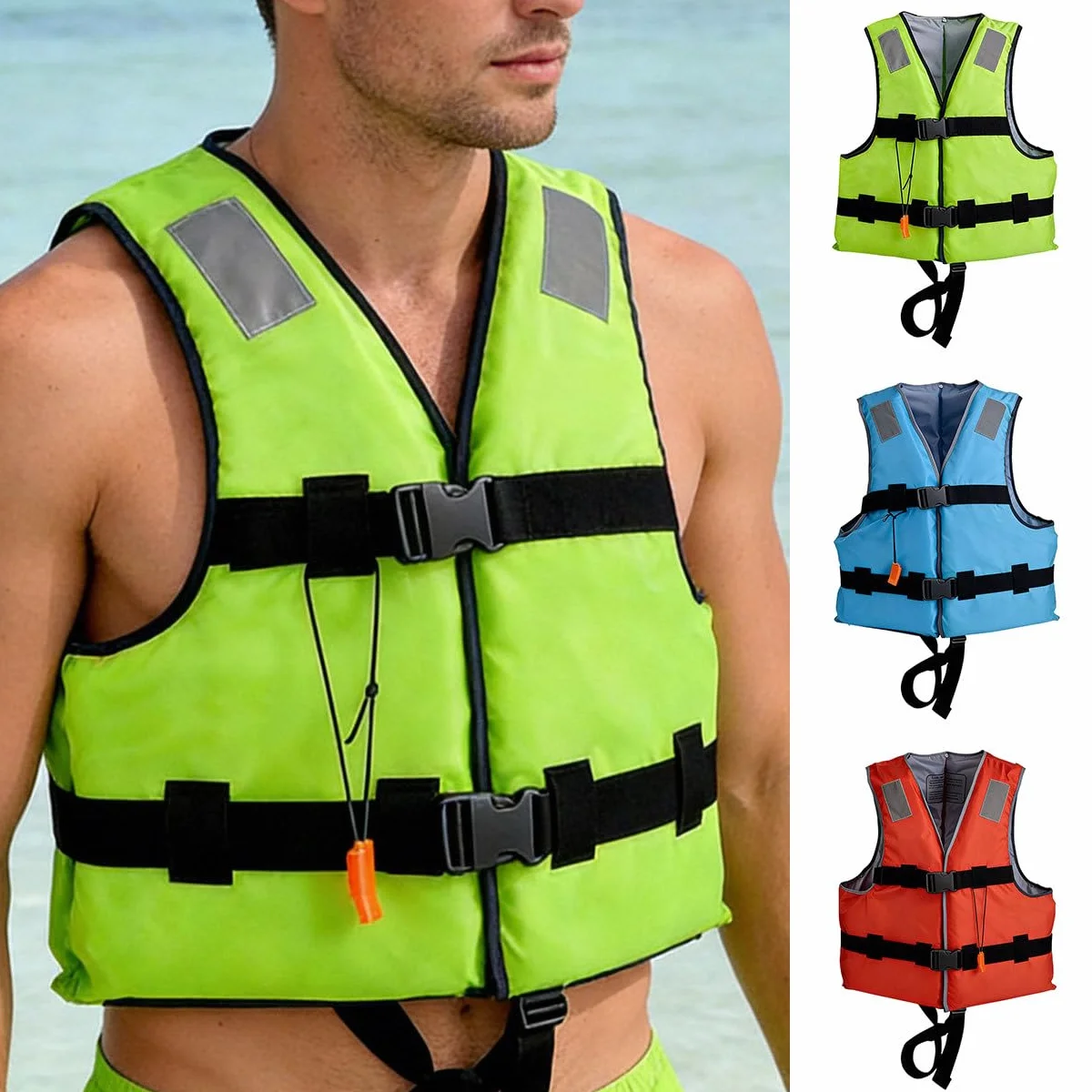 Veste de Kayak Portable for Adulte avec - Pour sports nautiques en plein air - Idéal pour le kayak, la navigation de plaisance, la plongée avec tuba, la plongée avec tuba - Bandoulière réglable