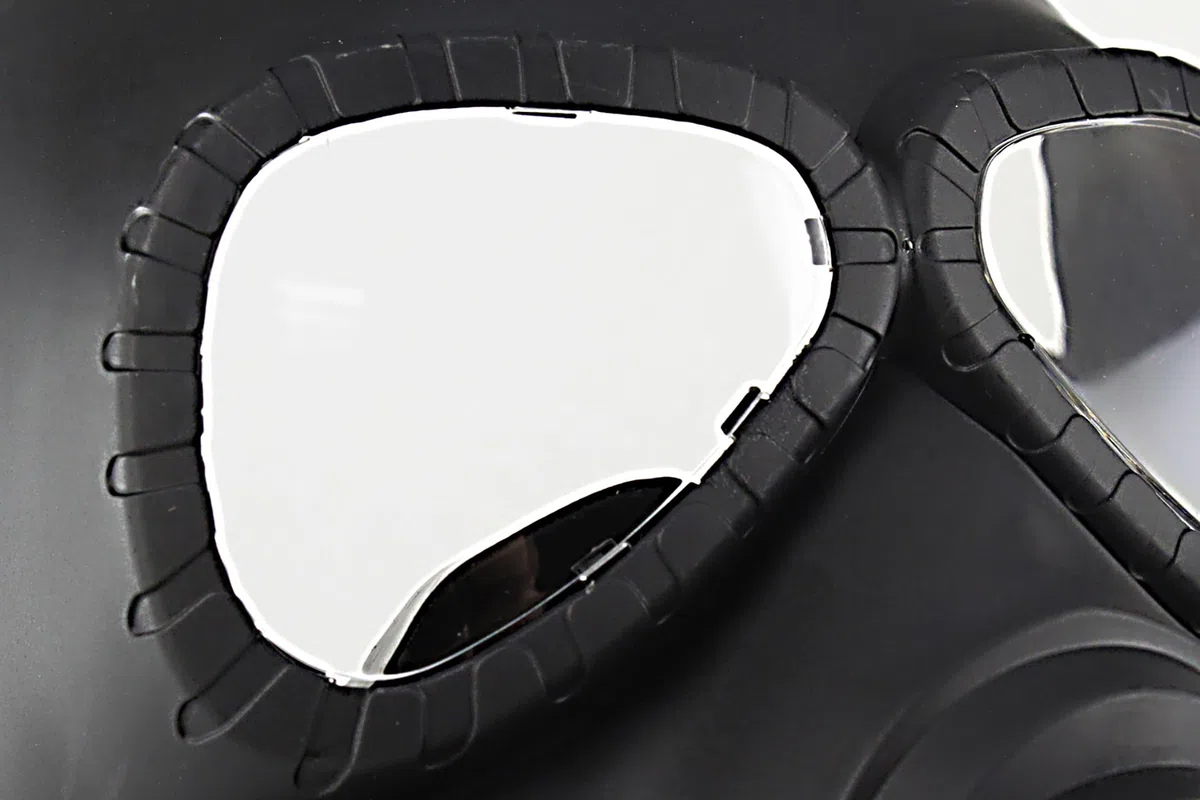 Masque à gaz anti-buée avec double ventilateur MO4 Masque de protection pour Airsoft Paintbal, noir