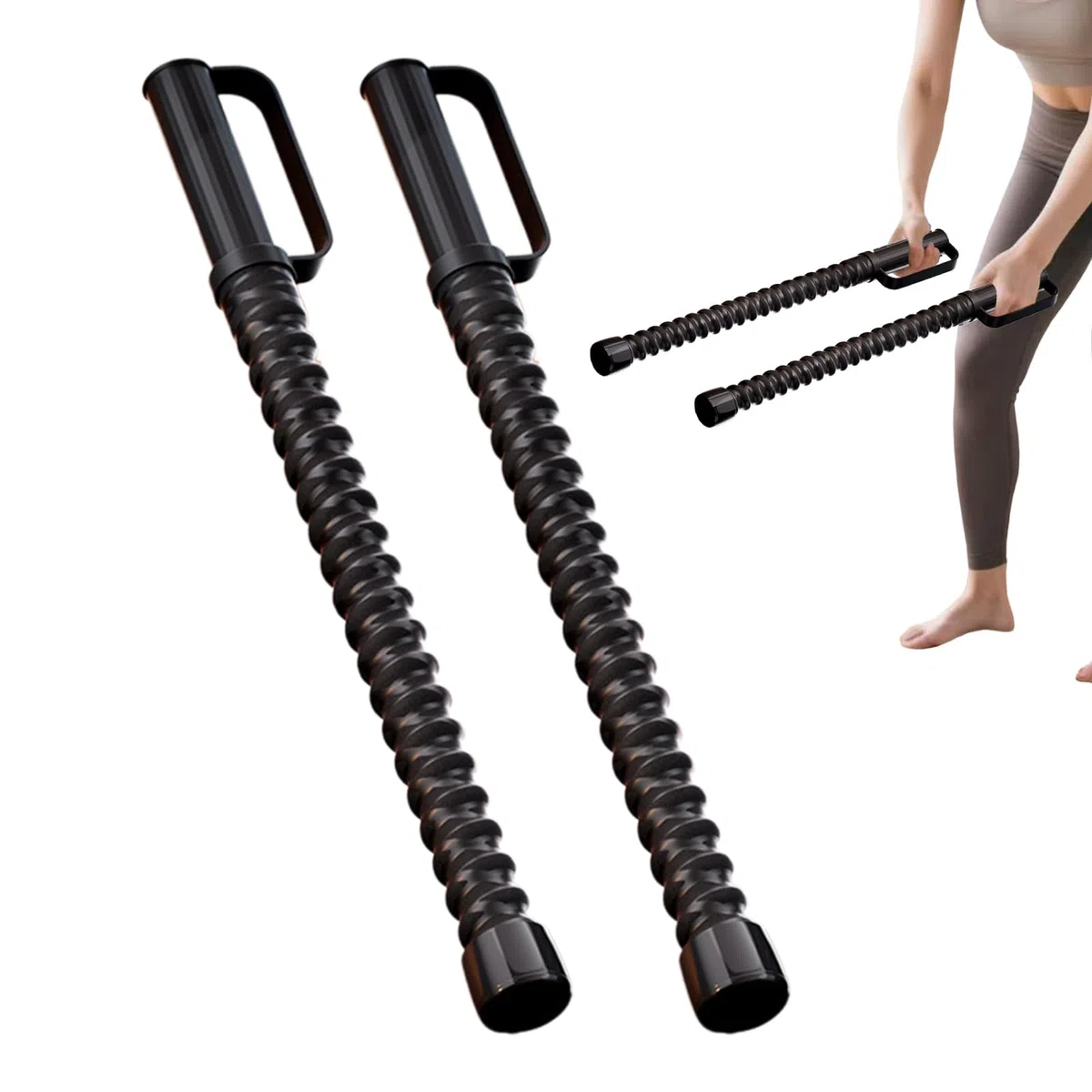 Cordes lourdes pour entraînement physique et exercice – 2 cordes de combat pour exercices | Équipement de construction musculaire de remplacement tige à ressort, corde bâtons de fitness