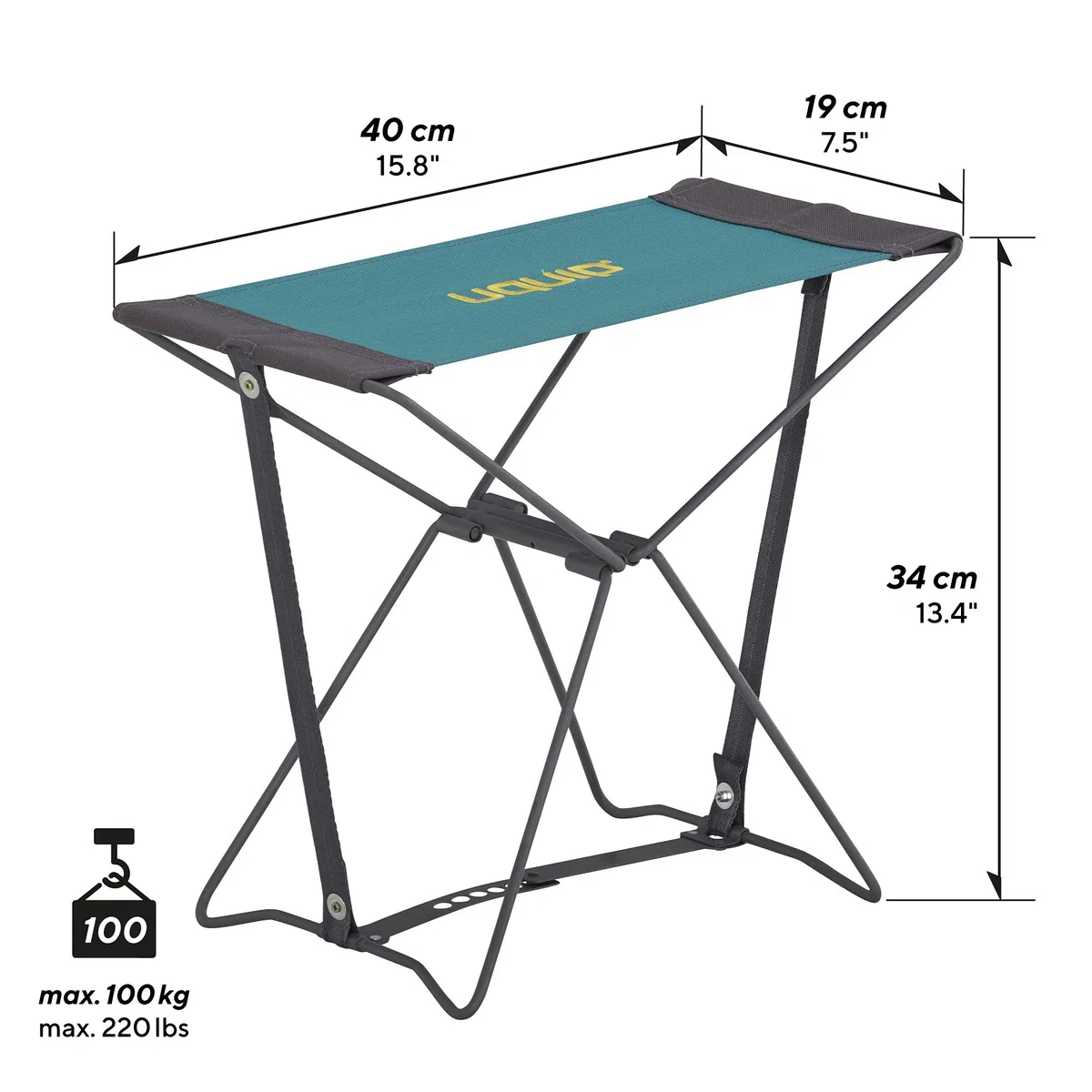 Uquip Fancy - Tabouret Pliant - Compact et Léger - Capacité de Charge 100 kg