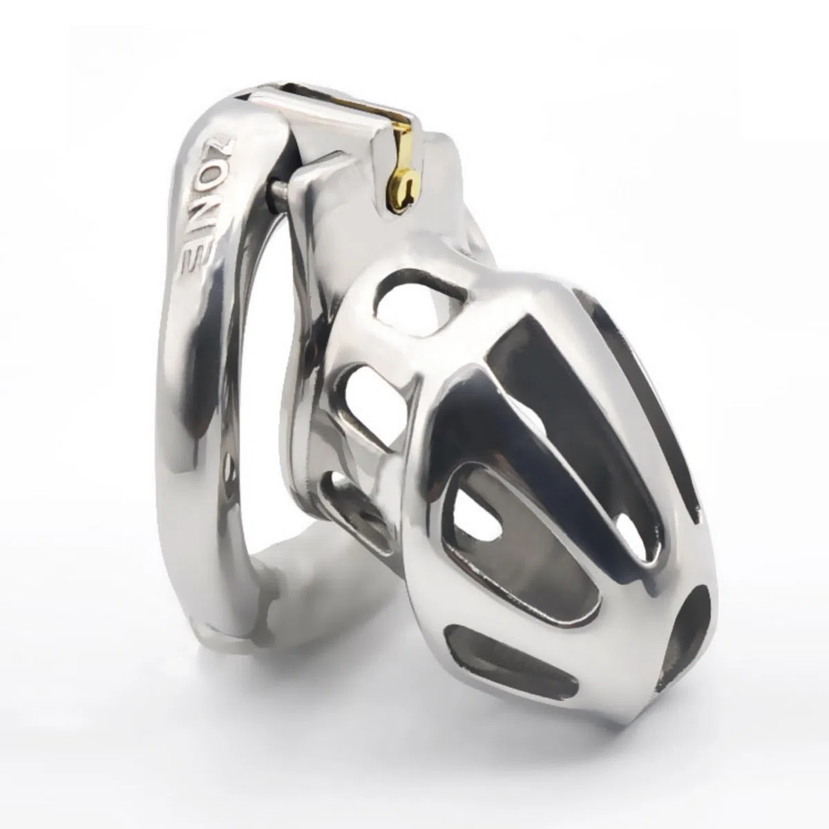 WOLWES Cage de Sport pour Hommes, Acier Inoxydable Multi-Tailles A102 (S, 43mm)
