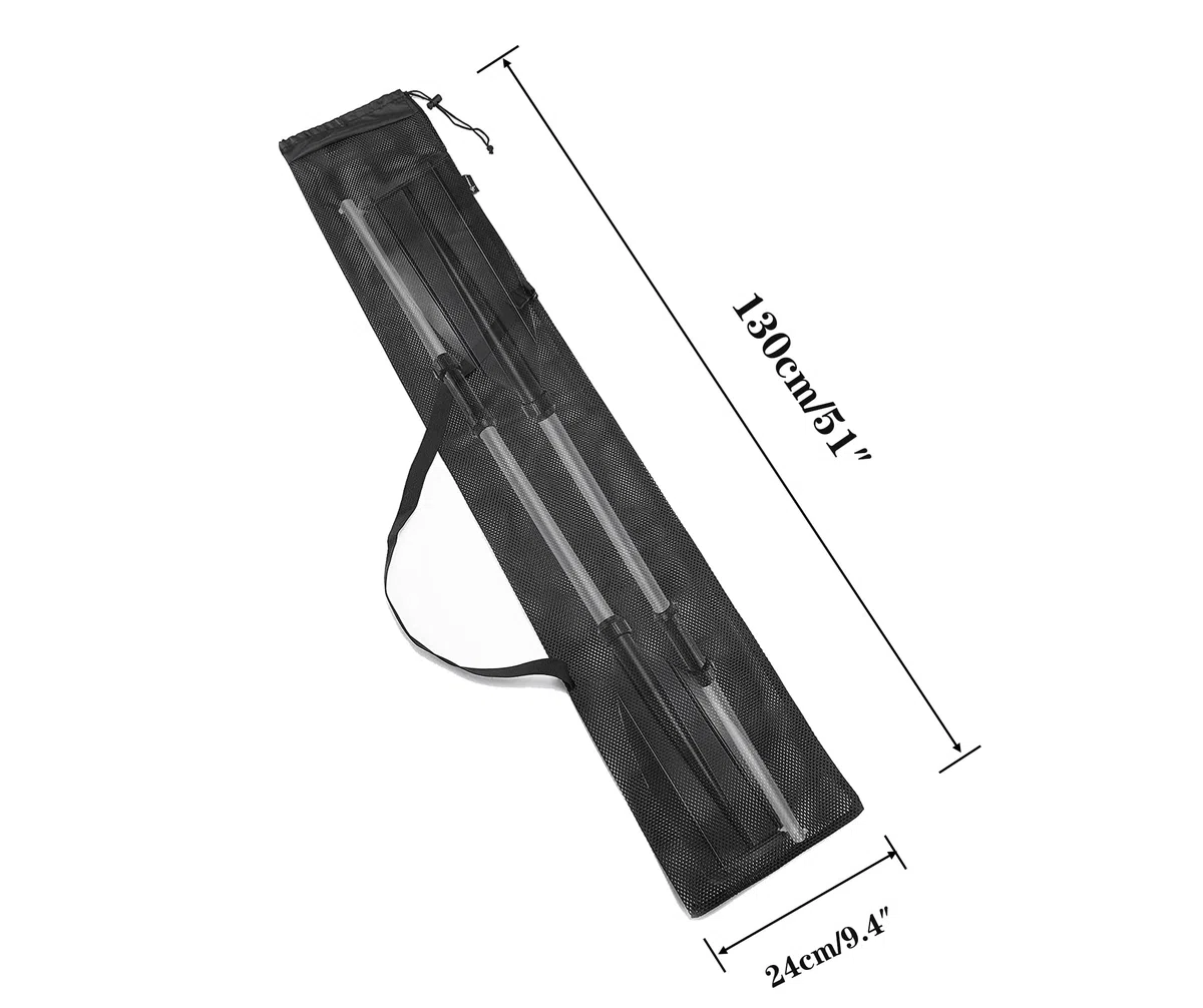 Sac de pagaie de kayak avec cordon de serrage en maille avec bandoulière réglable, sac de rangement portable pour pagaie de kayak, bateau, canoë, filets de rangement, plusieurs pagaies