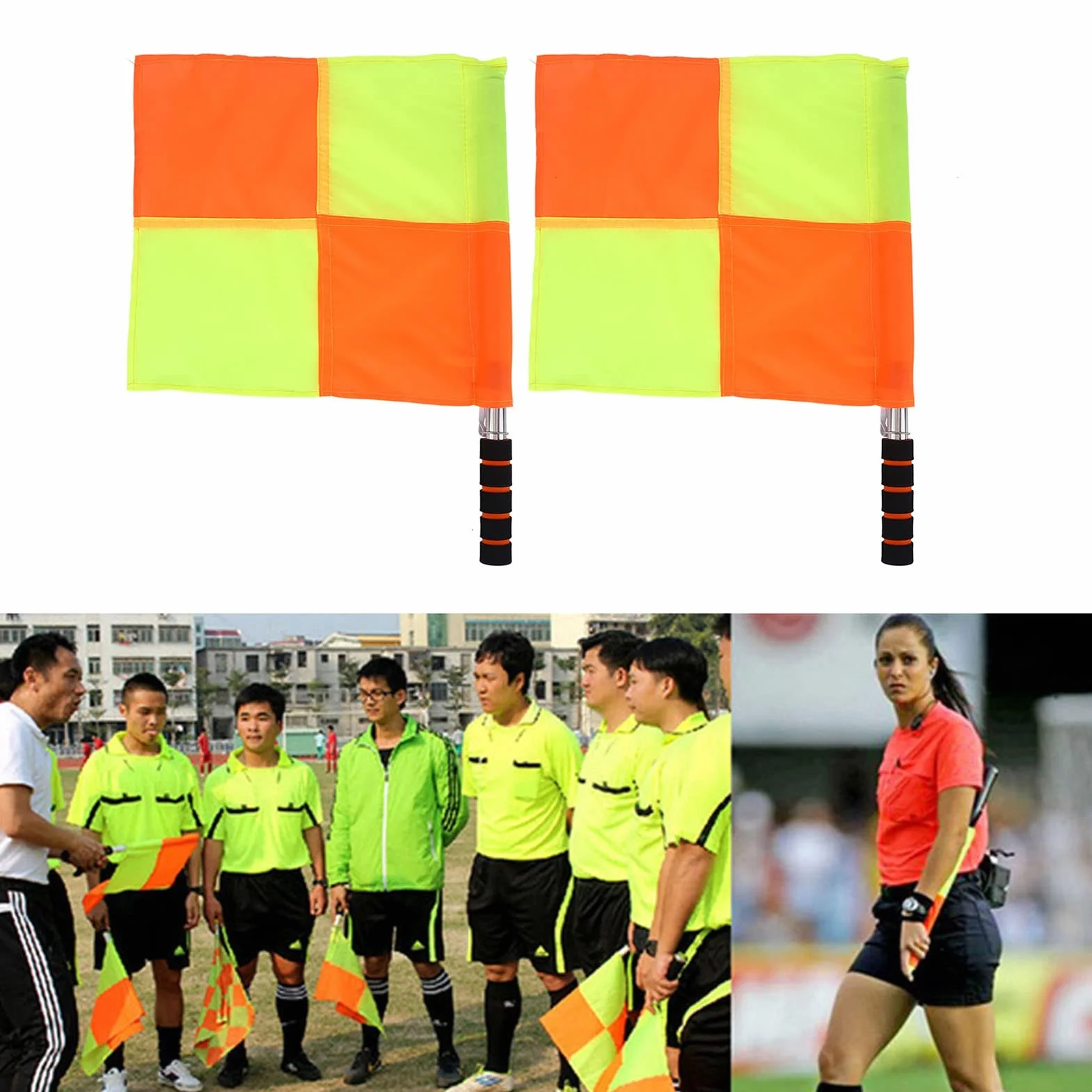 Drapeau de Juge de Touche, Artisanat Exquis, Matériaux de Haute qualité, Drapeau d'arbitre de Football Facile et Pratique pour Les Amateurs de Plein Air pour Amateur.