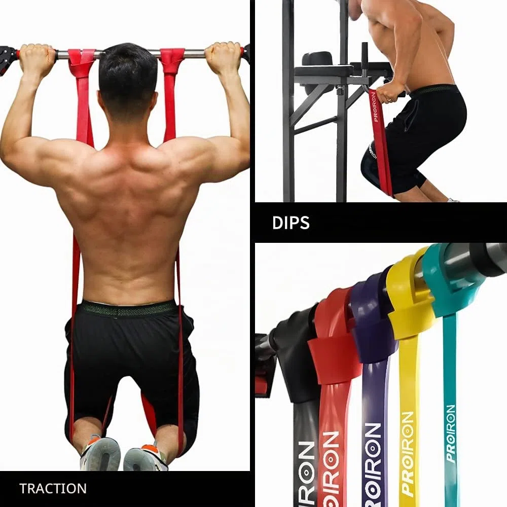 PROIRON Bandes Élastique de Résistance - Bande Elastique Fitness pour tractions, Crossfit, Dips,Traction Assistée, Pilates，Aide aux pullups ou au soulevé de Poid
