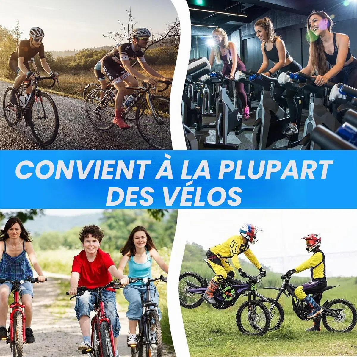 Selle de vélo Pro 2.0 en Gel - Large - Souple et Confortable - Respirante - Absorbe Les Chocs - Ergonomique - Mousse à mémoire de Forme - avec étanche