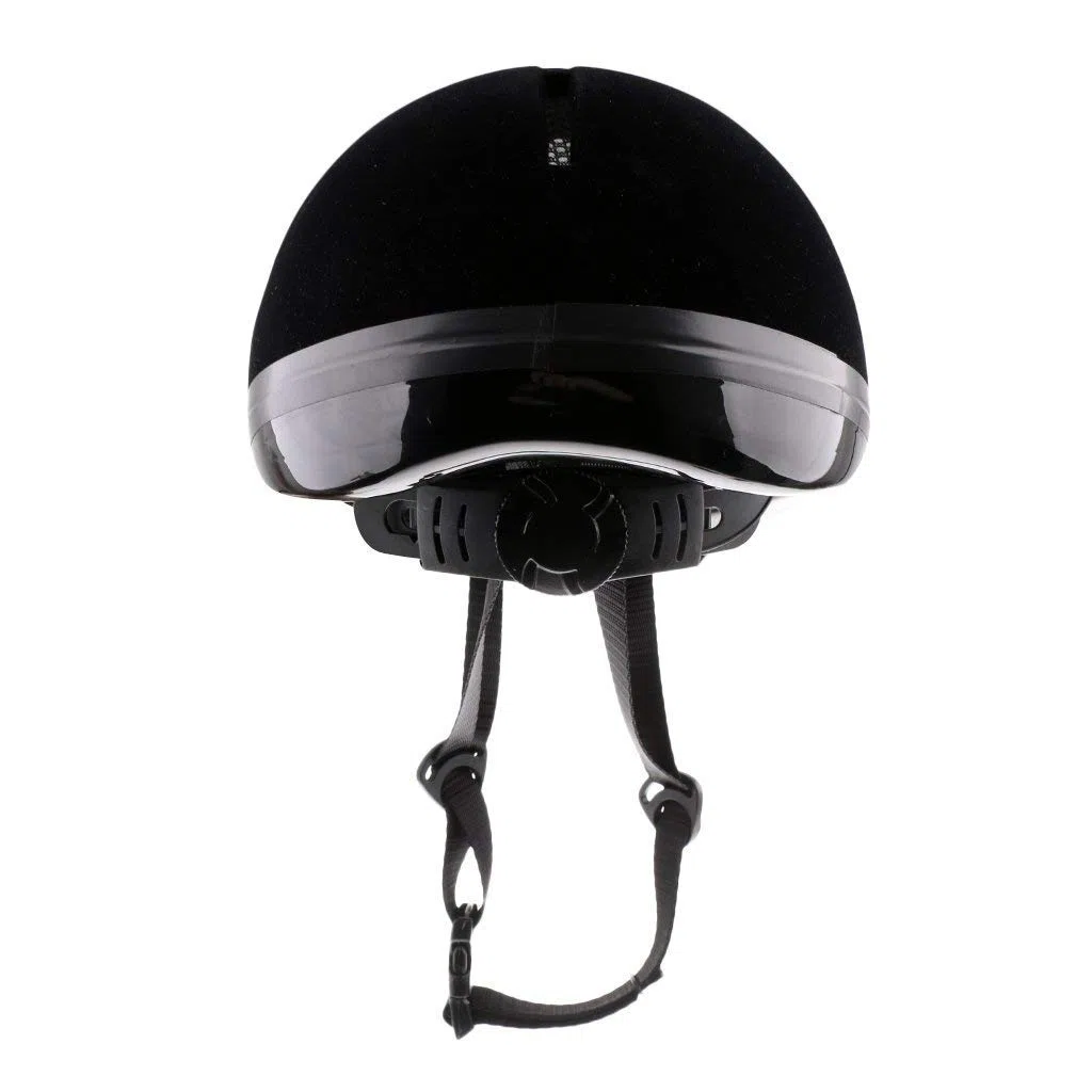 Enfants Casque d'équitation réglable en Velours Equestrian Riders Casque Noir