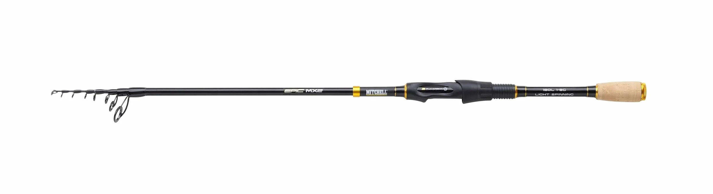 Mitchell Epic MX2 Tele Spinning Rod | Telescopic Carbon Fishing Rod for Freshwater & Predator Angling | Lightweight Travel-Friendly Rod for Pike, Perch, Trout & Lure Fishing | Multiple Sizes