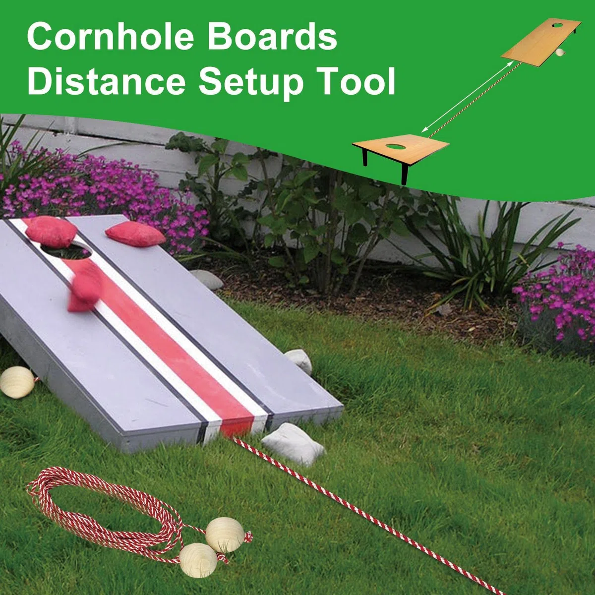 configuration la distance des planches Cornhole - configuration la distance des panneaux trous maïs - Jeu lancer sac Cornhole classique Accessoires