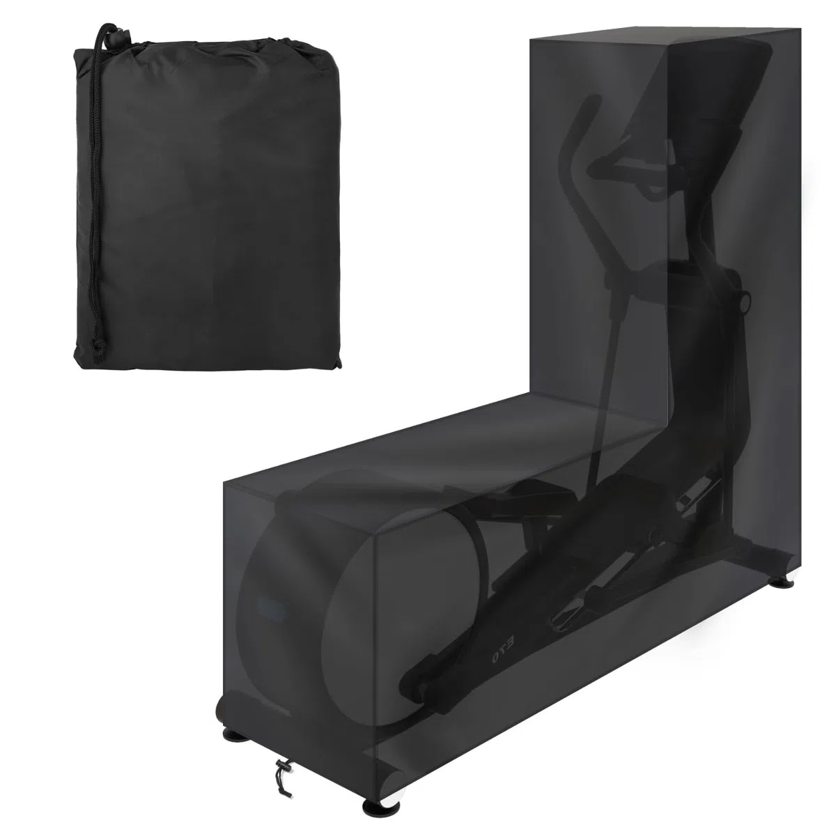 Housse Velo Elliptique Extérieur/Intérieur Imperméable ✮MARQUE FRANCAISE✮ Accessoire Bache Protection Intégral 170x170x70cm Couverture Cross trainer Eliptical Machine Appartement (GARANTIE À VIE)+Étui
