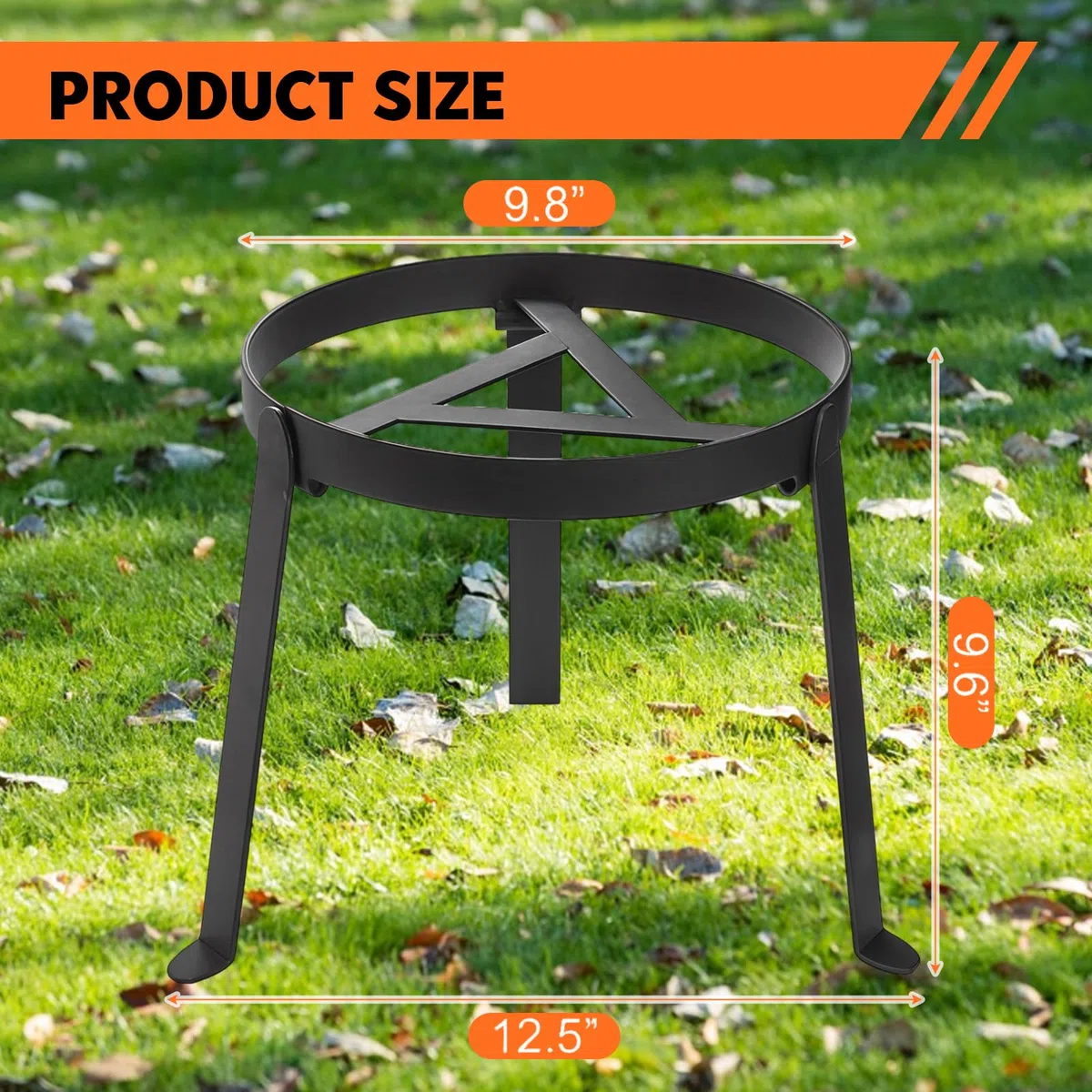 Trépied pour feu de camp, grille de barbecue pliable pour brasero de camping, trépied résistant aux hautes températures, avec sac de rangement