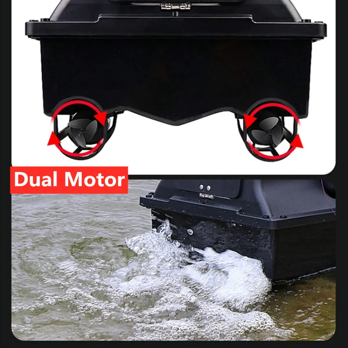 Appât De Pêche Bateau RC Bateau 500M Distance GPS Bait Boat GPS Postion Auto Croisière Télécommande Appât De Pêche Bateau avec Double Motors,12000mAh