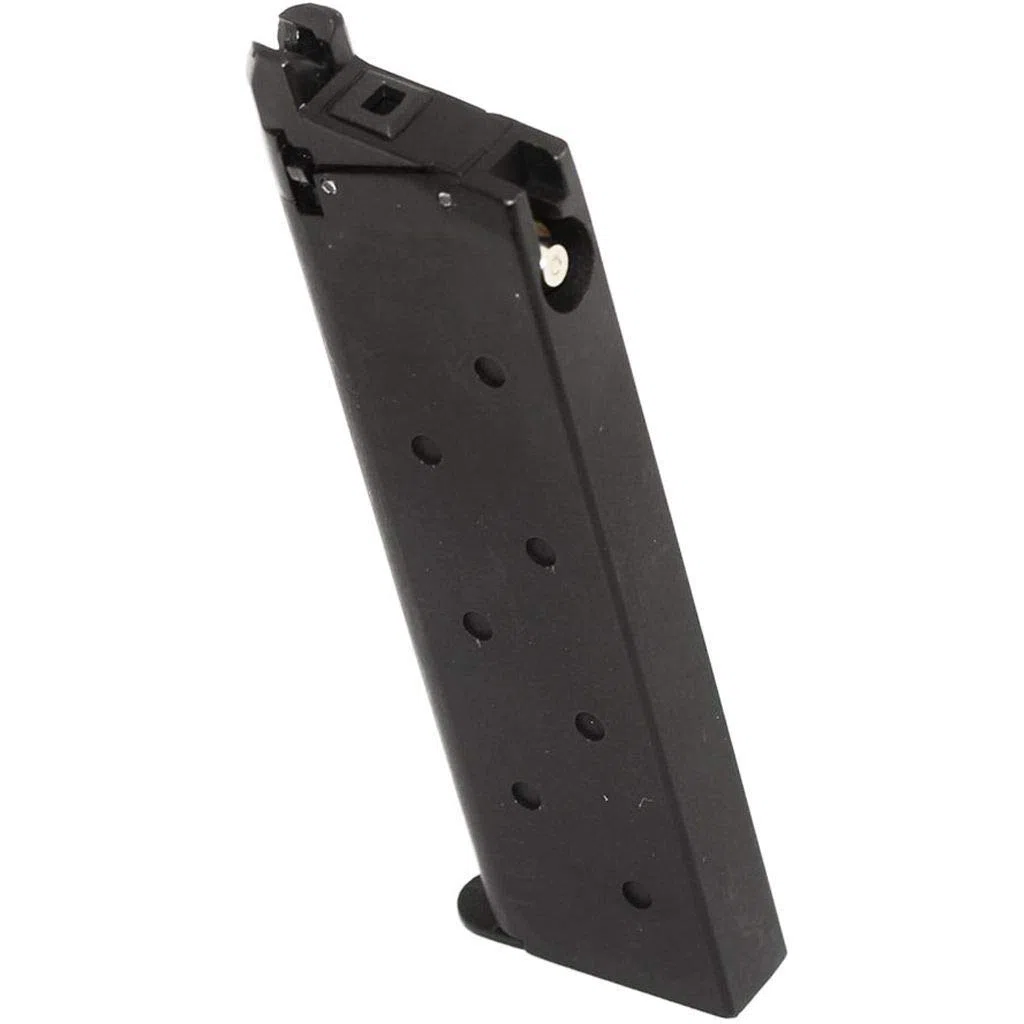 Airsoft Parts 25rd Gas Mag Metal Magazine for pour M1911 Series GBB Pistol Black Noir