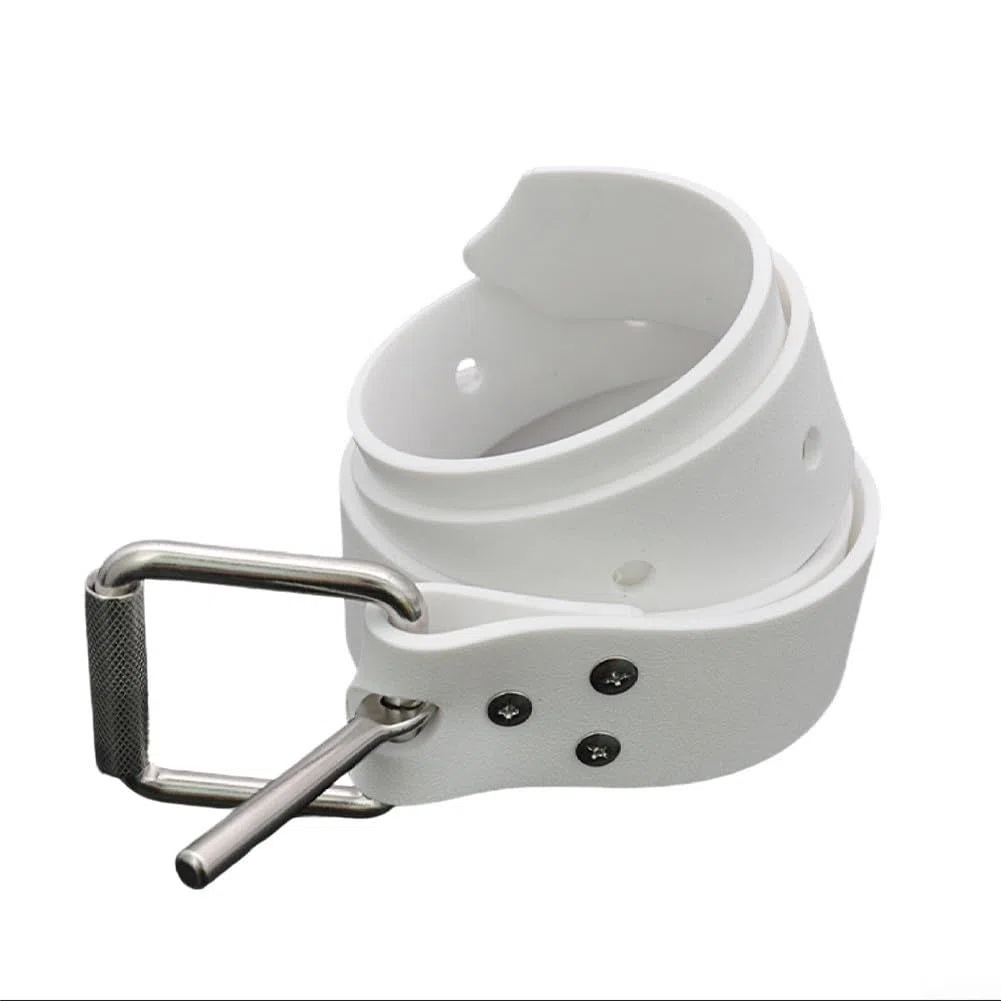 Ceinture de poids de plongée en silicone avec boucle en acier inoxydable Marseillaise pour l'apnée et la pêche sous-marine 1. Noir (130 cm blanc)