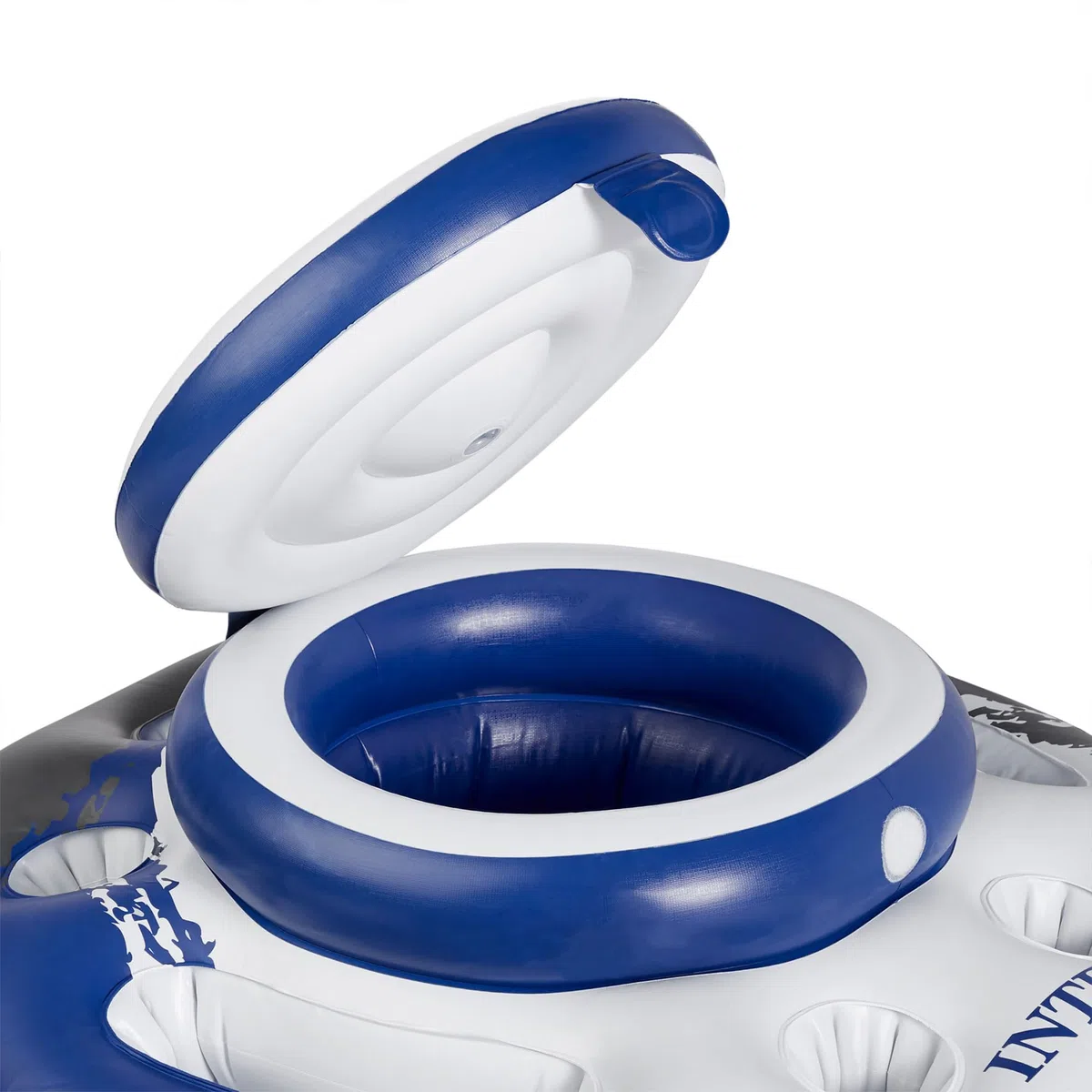 INTEX Glacière Gonflable Mega Chill 56822EP : Bac à Glace Amovible – 5 Porte-gobelets intégrés – 2 poignées durables – Connecteurs faciles à Utiliser – Compatibilité River Run