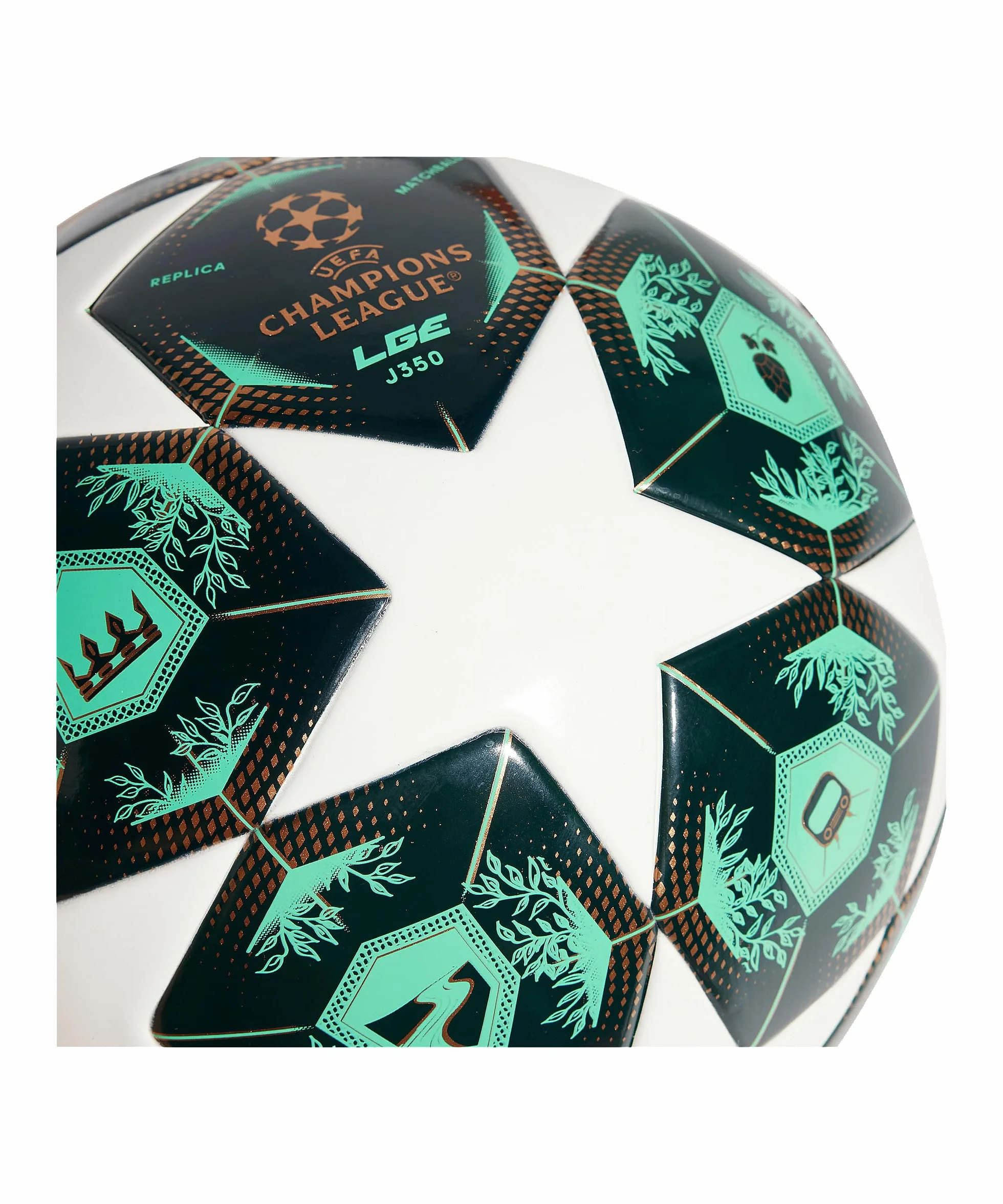 adidas UEFA Champions League J350 JH1290 Ballon de Football, Unisexe, Vert, 4 EU