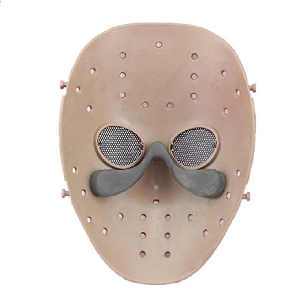 Masque Airsoft Paintball de Protection Masque métallique Masque Complet Tactique pour Adulte CS Jeux Chasse Cosplay Halloween