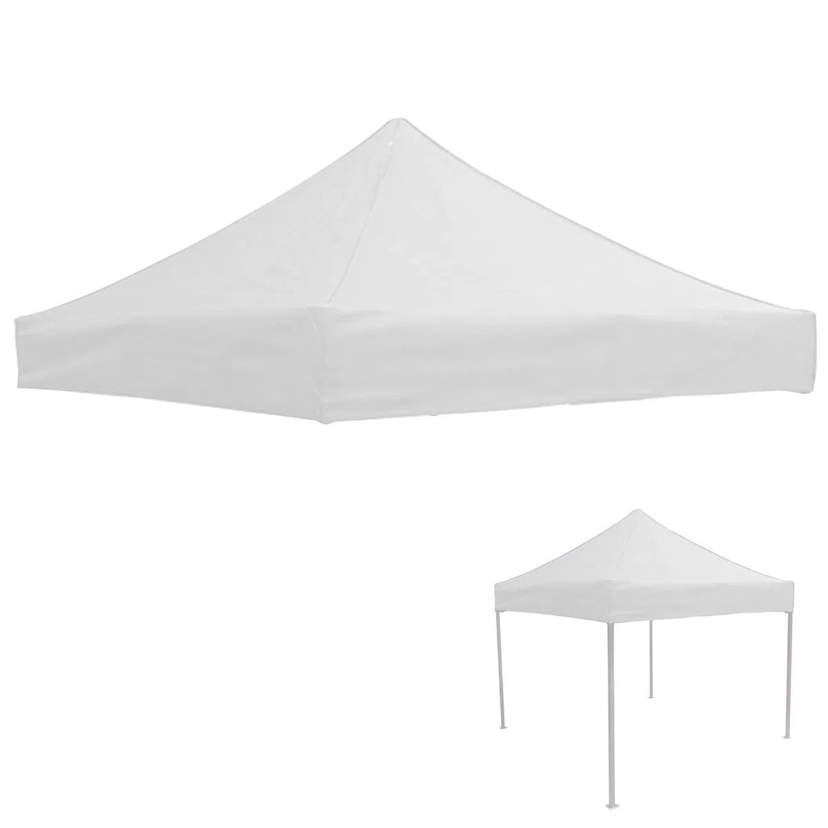 Bâche de rechange pour Toit de tente - Toile de tente à 4 angles - Bâche pour l'extérieur - Pour pavillons (blanc, 2 x 2 m)