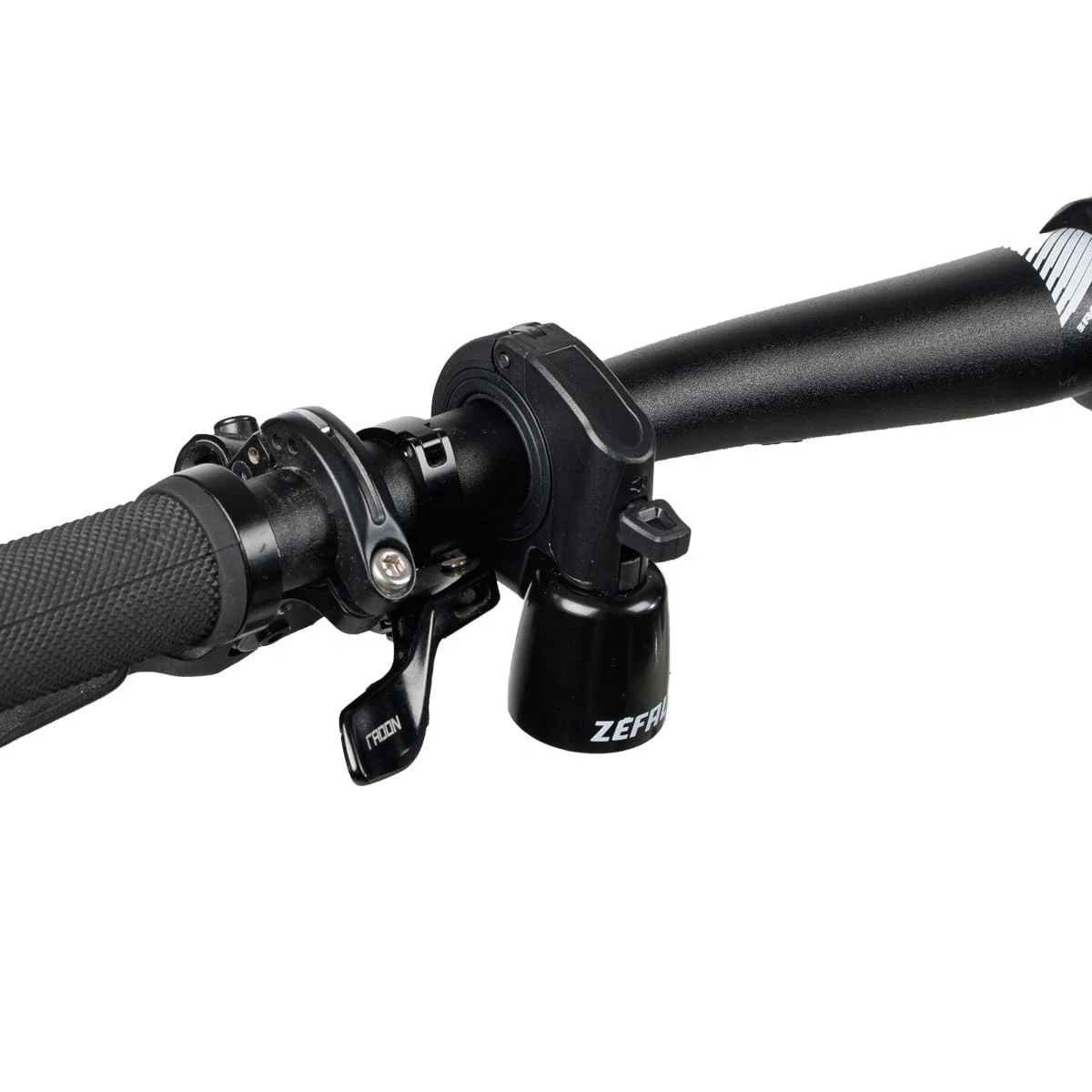 ZEFAL Trail Bike Bell - Sonnette de Vélo VTT ou Gravel - Sonnette Velo Adulte Fabriquée en Aluminium - Noir Ø 22,2 à 35 mm - Klaxon Velo Fabriqué en France